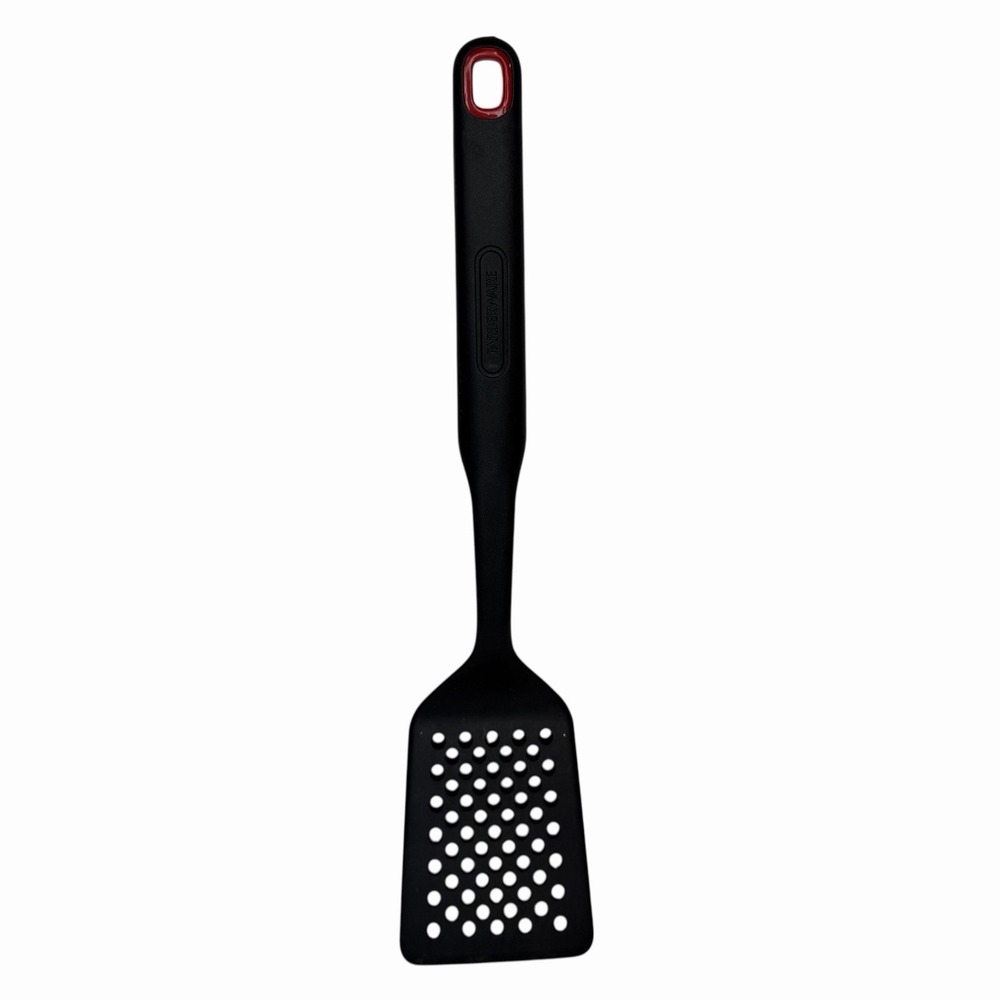 Farberware Spatula Flipper Slotted Round Holes Black Nylon Plastic Kitchen